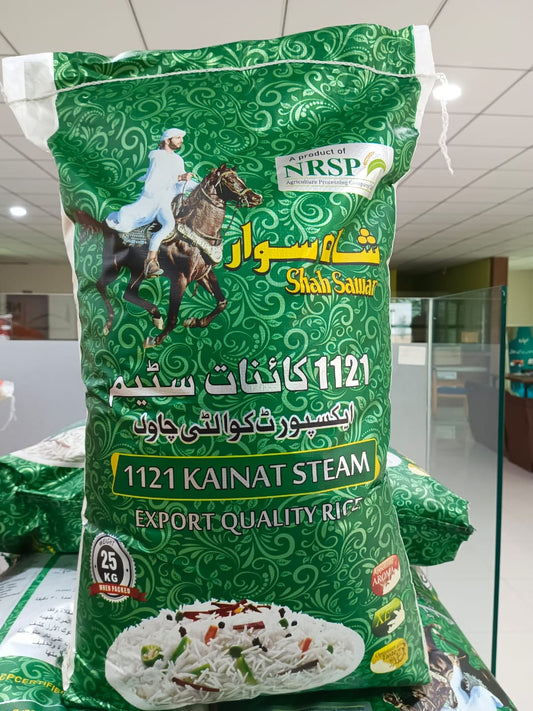 Shahsawar 1121 Kainat Steam Rice 25kg